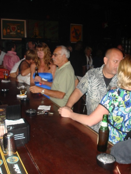 Naughty wife Double Dee & her mature GFs show their titties at a wild party