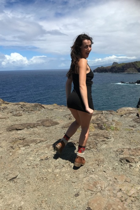 Brunette babe Lily Adams shows off her lovely tits in a sexy compilation