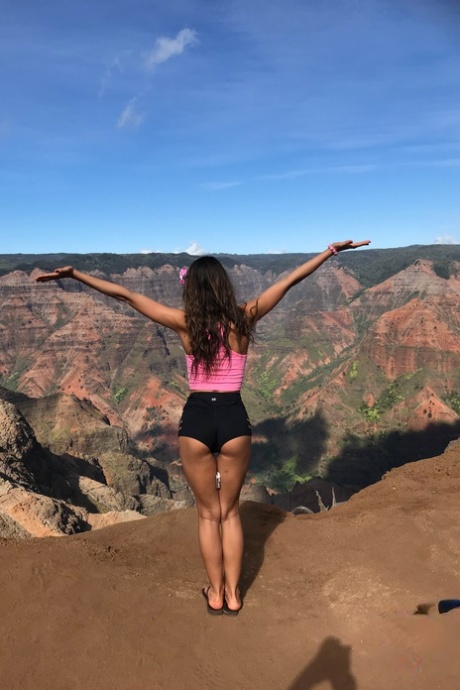 Brunette babe Lily Adams shows off her lovely tits in a sexy compilation